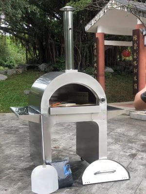 pizza ardiente de madera portátil Oven Trolley Easy Maneuverability de la pala 10s