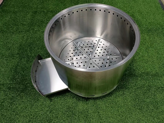el fuego portátil 11kgs marca con hoyos 304 hoyos al aire libre de acero inoxidables del fuego