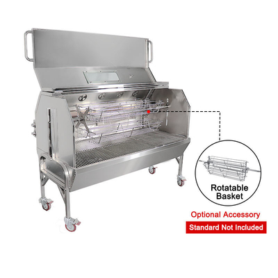 Asador de acero inoxidable del escupitajo de AGA
