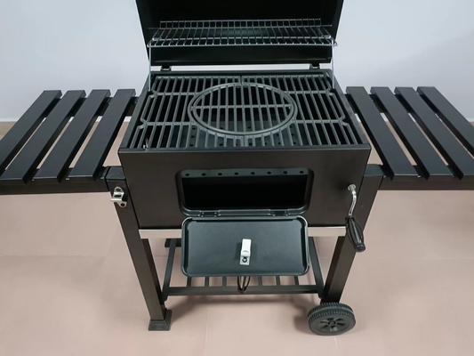 Parrilla plegable movible al aire libre de la barbacoa del carbón de leña 24Inch con el motor