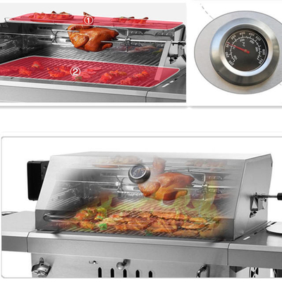Parrilla resistente 650M M KitchenAid de la BARBACOA del gas de AGA 201ss construido en barbacoa