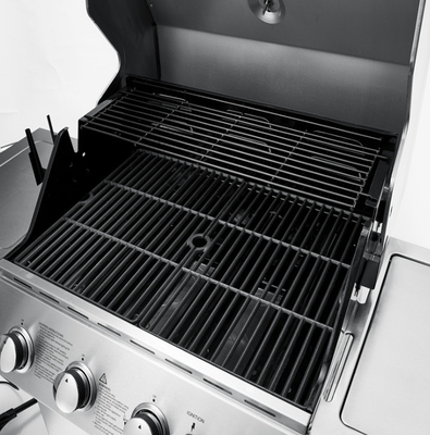 Parrilla negra de la BARBACOA del gas del esmalte de la porcelana