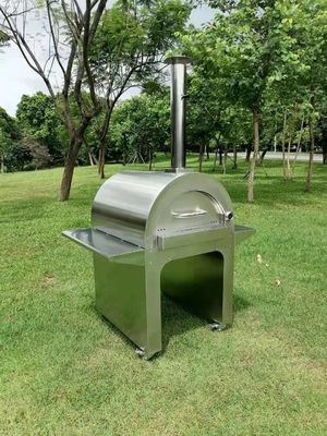 horno encendido de madera de acero inoxidable de Oven Brush Outdoor Stainless Pizza de la pizza de 4 ruedas