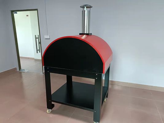 pizza ardiente de madera portátil Oven Trolley Easy Maneuverability de la pala 10s