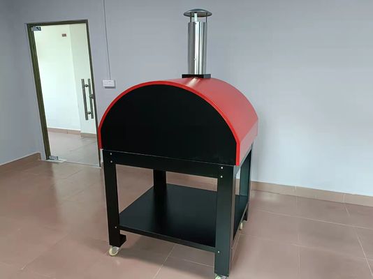 horno de madera de acero inoxidable encendido de madera del horno 201S de la pizza del móvil de 950m m