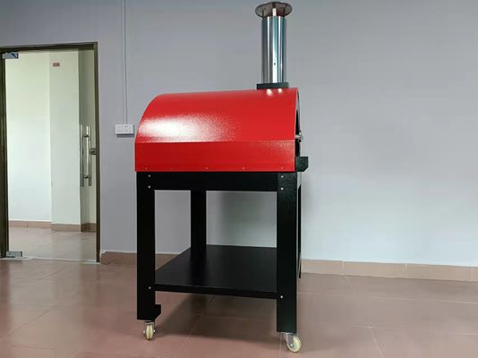 horno de madera de acero inoxidable encendido de madera del horno 201S de la pizza del móvil de 950m m