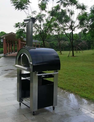 horno de acero inoxidable al aire libre encendido de madera de acero inoxidable de la pizza del horno los 70cm de la pizza 304S