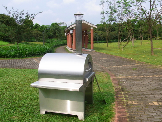 horno encendido de madera de acero inoxidable al aire libre grueso 430 840m m de la pizza de 30m m