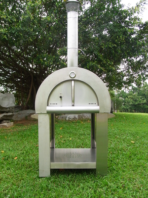 pizza encendida de acero inoxidable Oven With Trolley de 830m m 720m m