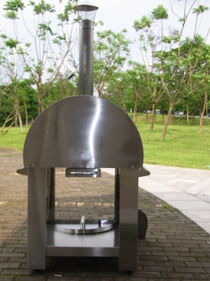 pizza encendida de acero inoxidable Oven With Trolley de 830m m 720m m