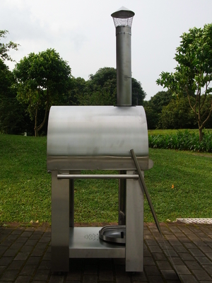pizza encendida de acero inoxidable Oven With Trolley de 830m m 720m m
