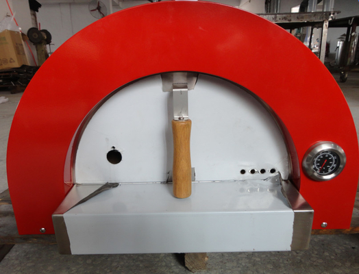 Horno encendido de madera de acero inoxidable de la pizza
