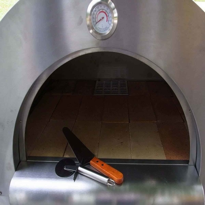La madera de acero inoxidable del ladrillo encendió la pizza Oven Outdoor With Powder Coated Shell